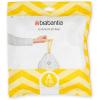Brabantia PerfectFit Trash Bags (Size O/8 Gal) Thick Plastic Trash Can Liners with Drawstring Handles (40 Bags)(White – Code A)