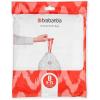 Brabantia PerfectFit Trash Bags (Size O/8 Gal) Thick Plastic Trash Can Liners with Drawstring Handles (40 Bags)(White – Code B)