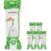 Brabantia PerfectFit Trash Bags (Size O/8 Gal) Thick Plastic Trash Can Liners with Drawstring Handles (40 Bags)(White – Code G)