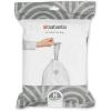 Brabantia PerfectFit Trash Bags (Size O/8 Gal) Thick Plastic Trash Can Liners with Drawstring Handles (40 Bags)(White – Code H)