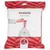 Brabantia PerfectFit Trash Bags (Size O/8 Gal) Thick Plastic Trash Can Liners with Drawstring Handles (40 Bags)(White – Code J)