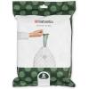 Brabantia PerfectFit Trash Bags (Size O/8 Gal) Thick Plastic Trash Can Liners with Drawstring Handles (40 Bags)(White – Code R)