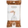 Brabantia PerfectFit Trash Bags (Size O/8 Gal) Thick Plastic Trash Can Liners with Drawstring Handles (40 Bags)(White – Code X)