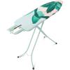 Brabantia Size B Ironing Board (49×15 in) 7 Height Options, Solid Steam Unit Rest Holder (Denim Black) Non-Slip Feet, Anti-Collapse Child Locks(Tropical Leaves)