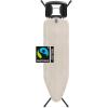 Brabantia Size C Ironing Board (49×18 in) 7 Height Options, Solid Steam Iron Rest Holder (Ecru) Non-Slip Feet, Anti-Collapse Child Locks(Denim Gray)