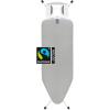 Brabantia Size C Ironing Board (49×18 in) 7 Height Options, Solid Steam Iron Rest Holder (Ecru) Non-Slip Feet, Anti-Collapse Child Locks(Metallized)