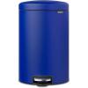 Brabantia Step-On XS Trash Can | Metallic Gold | 0.8 Gallon / 3L | Bathroom, Bedroom, Office Trash Can with Light Pedal Opening, Handle & Removable Inner Bucket | 6.6 x 9.3 x 10.4 | + Trash Bags(Mineral Powerful Blue)