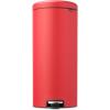 Brabantia Step-On XS Trash Can | Metallic Gold | 0.8 Gallon / 3L | Bathroom, Bedroom, Office Trash Can with Light Pedal Opening, Handle & Removable Inner Bucket | 6.6 x 9.3 x 10.4 | + Trash Bags(Mineral Red)