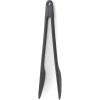 Brabantia Tasty+ Precision Tongs (Granite Gray) Non-Stick, Heat-Resistant, Dishwasher-Safe Nylon Serving, Grilling Cooking Tongs