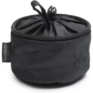 Brabantia Compact Clothespin Storage Bag with Hanging Loop & Closing Cord (Gray) Space Saving Organizer for Clothes Pins, Hangs on Clothesline or Drying Rack, Holds up to 75 Pins(Matt Black)