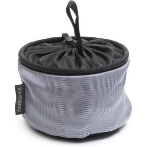 Brabantia Compact Clothespin Storage Bag with Hanging Loop & Closing Cord (Gray) Space Saving Organizer for Clothes Pins, Hangs on Clothesline or Drying Rack, Holds up to 75 Pins(Gray)