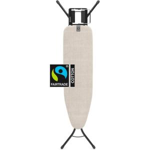 Brabantia Size B Ironing Board (49×15 in) 7 Height Options, Solid Steam Unit Rest Holder (Denim Black) Non-Slip Feet, Anti-Collapse Child Locks(Denim Gray)