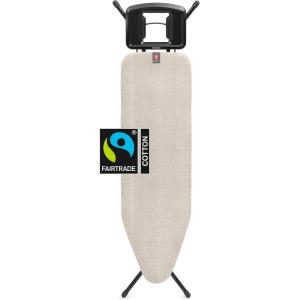 Brabantia Size C Ironing Board (49×18 in) 7 Height Options, Solid Steam Iron Rest Holder (Ecru) Non-Slip Feet, Anti-Collapse Child Locks(Denim Gray)