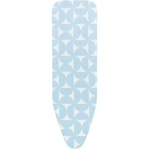 Brabantia Size D (53 x 18 in) Replacement Ironing Board Cover with Thick Foam & Felt Padding (Denim Black) Easy-Fit, 100% Cotton(Fresh Breeze)