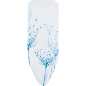 Brabantia Size D (53 x 18 in) Replacement Ironing Board Cover with Thick Foam & Felt Padding (Denim Black) Easy-Fit, 100% Cotton(Tropical Leaves)