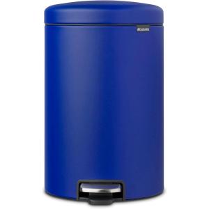 Brabantia Step-On XS Trash Can | Metallic Gold | 0.8 Gallon / 3L | Bathroom, Bedroom, Office Trash Can with Light Pedal Opening, Handle & Removable Inner Bucket | 6.6 x 9.3 x 10.4 | + Trash Bags(Mineral Powerful Blue)