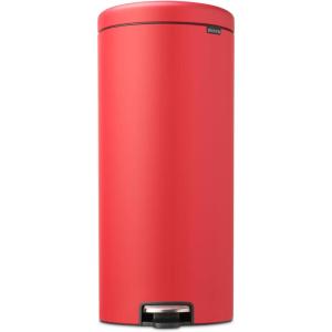Brabantia Step-On XS Trash Can | Metallic Gold | 0.8 Gallon / 3L | Bathroom, Bedroom, Office Trash Can with Light Pedal Opening, Handle & Removable Inner Bucket | 6.6 x 9.3 x 10.4 | + Trash Bags(Mineral Red)