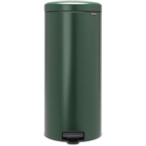 Brabantia Step-On XS Trash Can | Metallic Gold | 0.8 Gallon / 3L | Bathroom, Bedroom, Office Trash Can with Light Pedal Opening, Handle & Removable Inner Bucket | 6.6 x 9.3 x 10.4 | + Trash Bags(Pine Green)