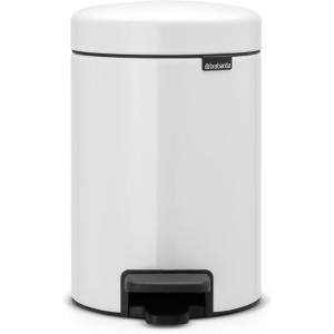 Brabantia Step-On XS Trash Can | Metallic Gold | 0.8 Gallon / 3L | Bathroom, Bedroom, Office Trash Can with Light Pedal Opening, Handle & Removable Inner Bucket | 6.6 x 9.3 x 10.4 | + Trash Bags(White)