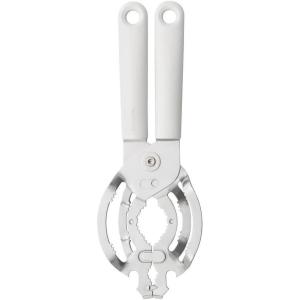 Brabantia Tasty+ Universal Can, Jar, Bottle Opener (Light Grey) Easy to use, Unscrews Small or Large Caps, Tops Lids(One Size)