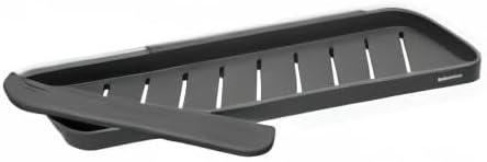 image:imageBrabantia MindSet WallMounted Shower Shelf amp Squeegee Mineral Infinite Gray Shower Soap Shampoo Holder Glass Cleaner 29 x 165 x 35