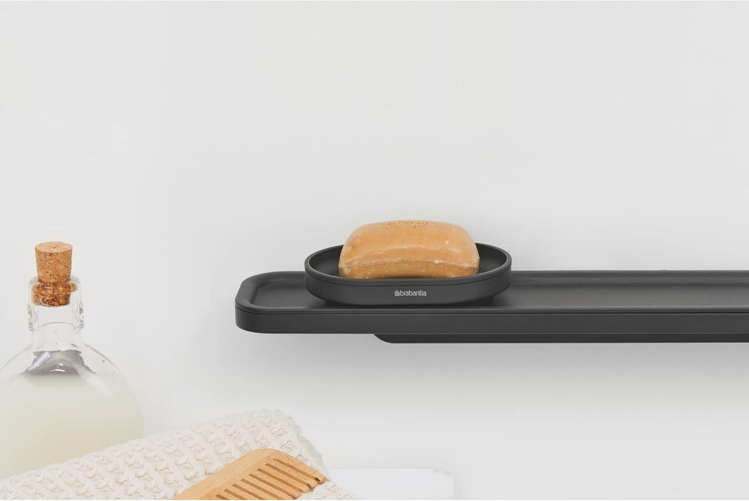 image:imageBrabantia Mindset Soap Dish Mineral Infinite Gray AntiRust Metal NonSlip Basin Soap Tray Holder for Bathroom Shower Kitchen Sink