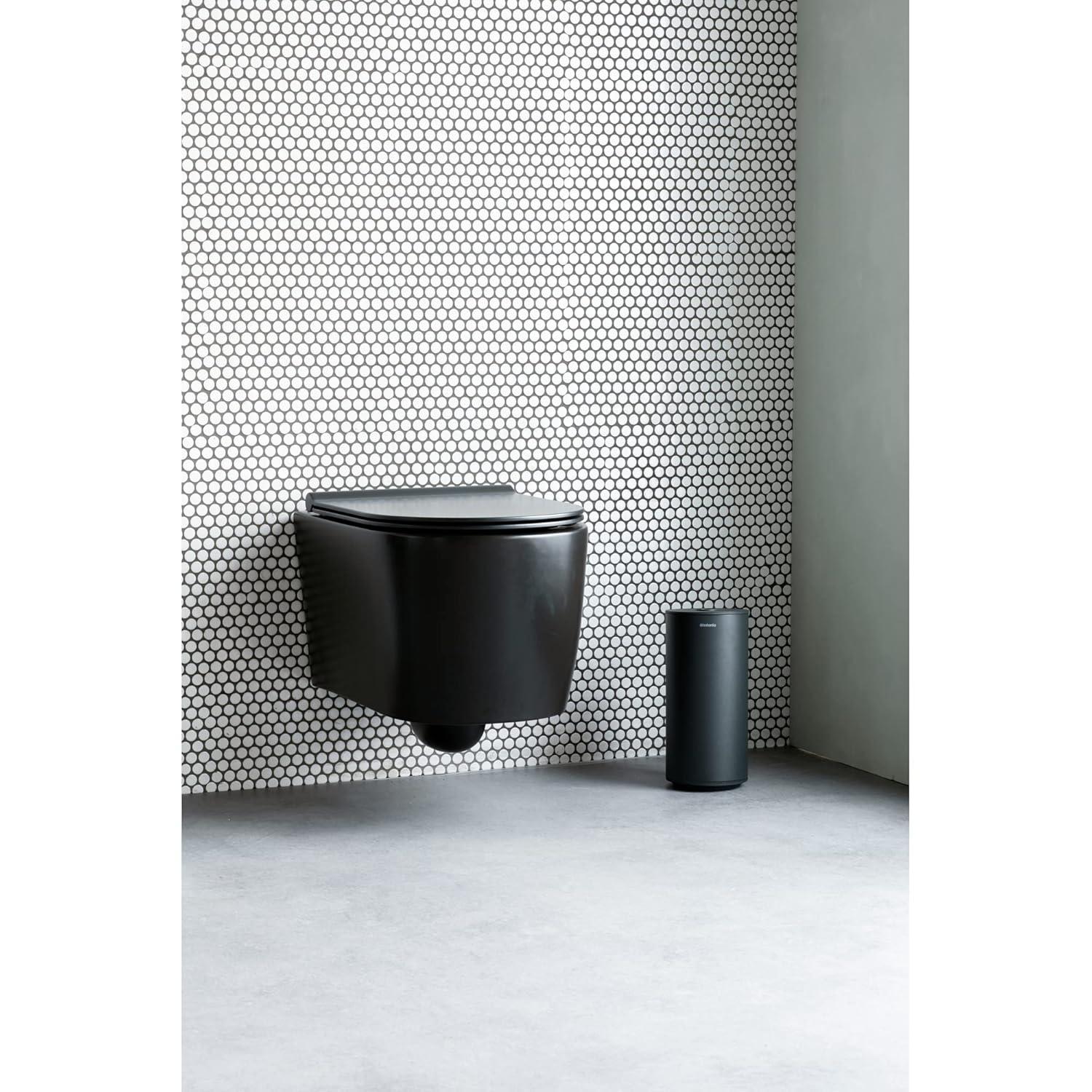 image:imageBrabantia Mindset Toilet Roll Dispenser Mineral Infinite Gray AntiRust Discreet Bathroom Tissue Holder 2 Spare Rolls 537 WallMountable Tidy Storage