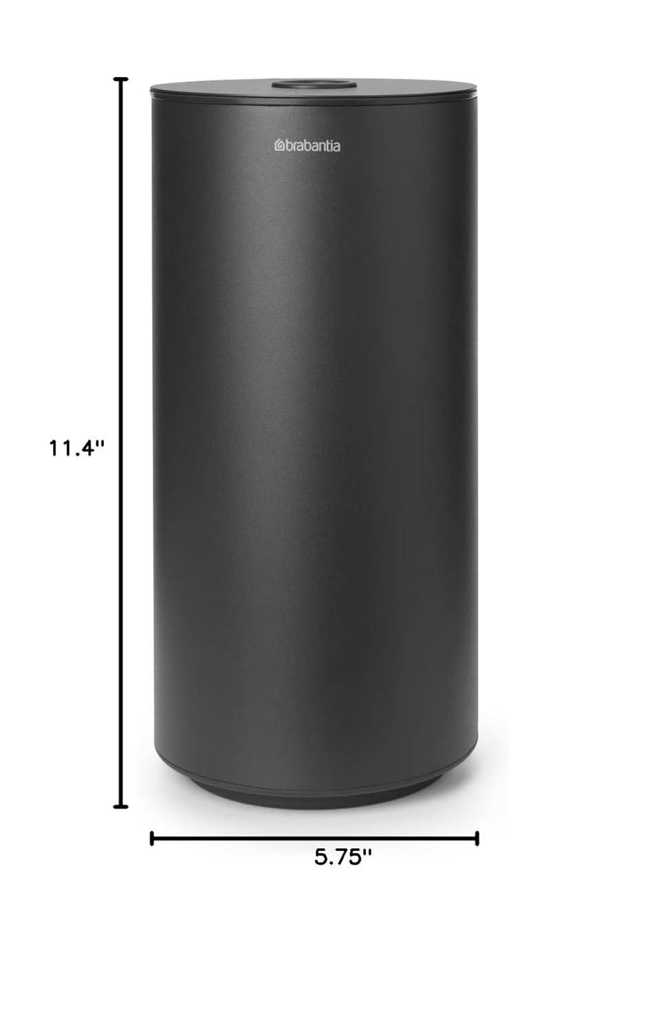 image:imageBrabantia Mindset Toilet Roll Dispenser Mineral Infinite Gray AntiRust Discreet Bathroom Tissue Holder 2 Spare Rolls 537 WallMountable Tidy Storage