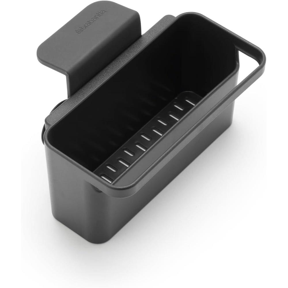 image:imageBrabantia Brabanta SinkSide inSink Organizer Dark Gray Tidy StorageDrainage Container with Suction Cups for Kitchen Sink Sponges Cloths DishsoapDark Gray