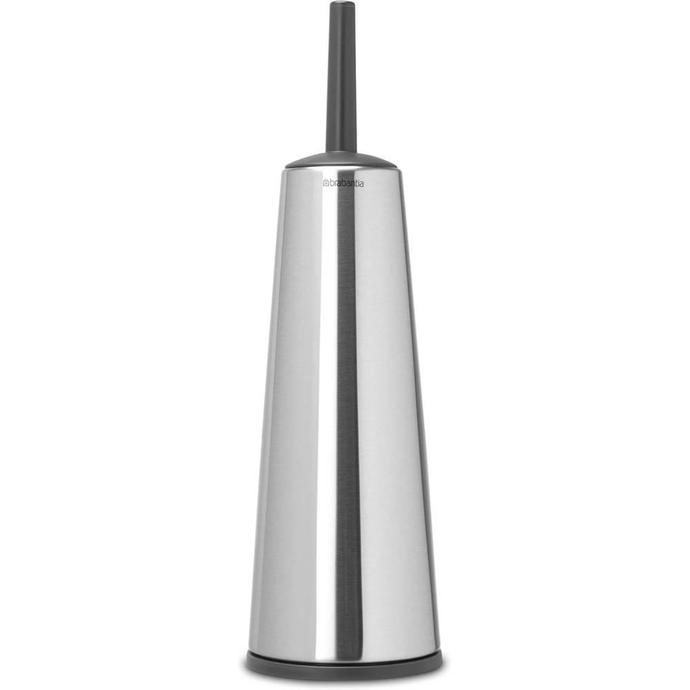 image:imageBrabantia ReNewToilet Brush amp Holder Set Matt Black FreeStanding NonSlipScratch Base Hygenic Discreet Toilet Bowl CleanerMatt SteelBlack