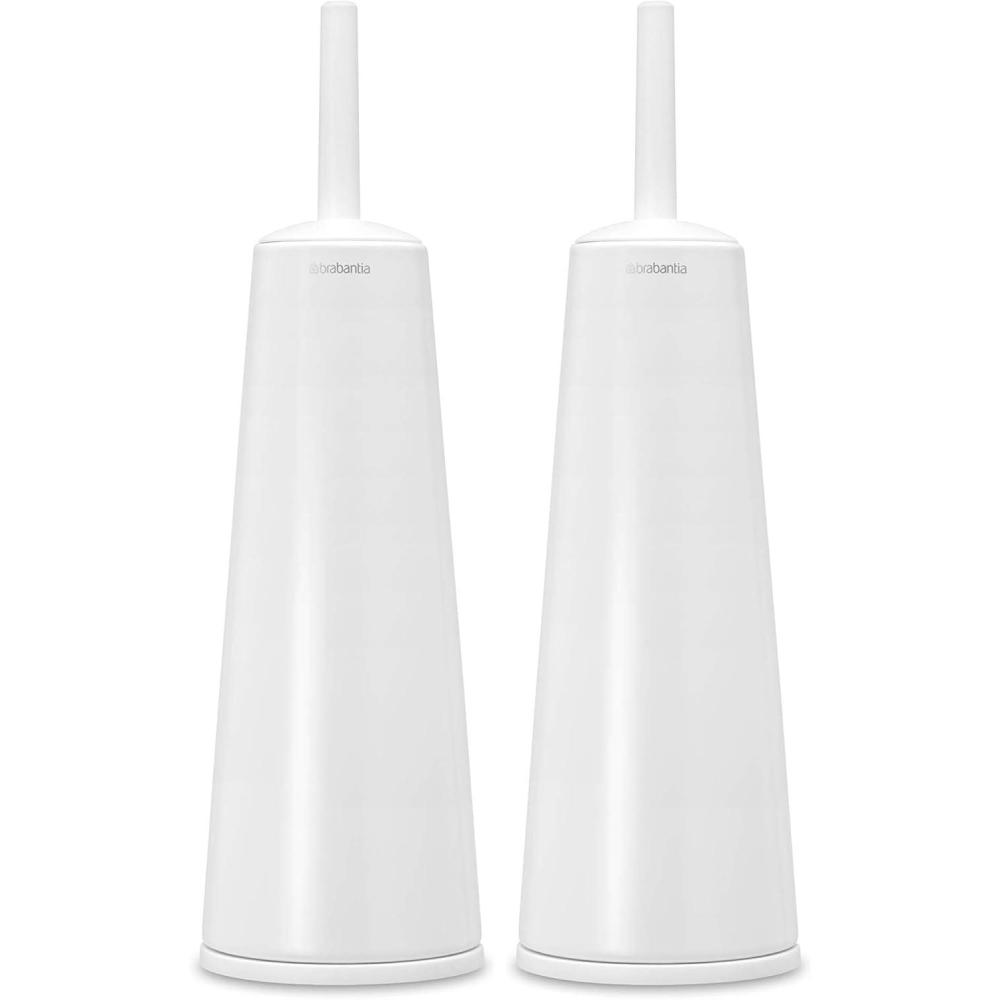 image:imageBrabantia ReNewToilet Brush amp Holder Set Matt Black FreeStanding NonSlipScratch Base Hygenic Discreet Toilet Bowl CleanerWhite