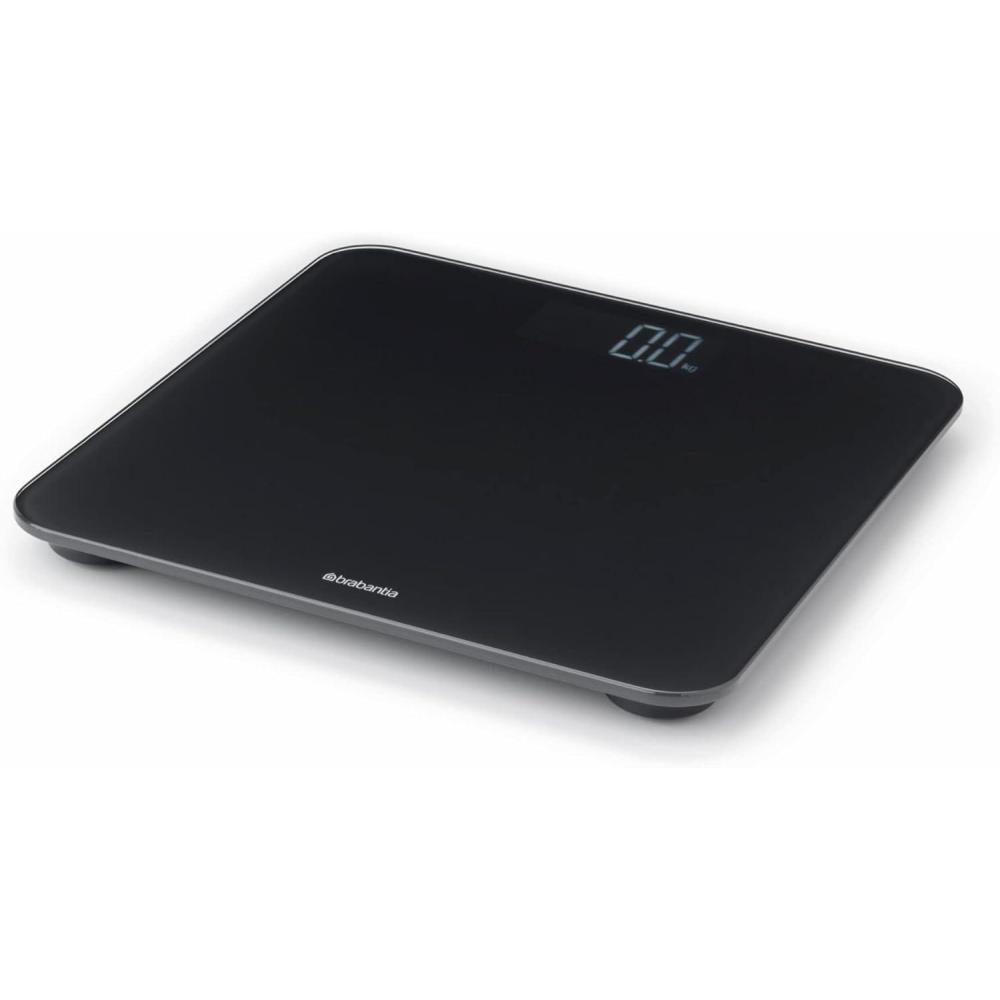 image:imageBrabantia Renew Digital Bathroom Weighing Dark Gray BatteryPowered Personal Body Weight Scales with Backlit LED Display