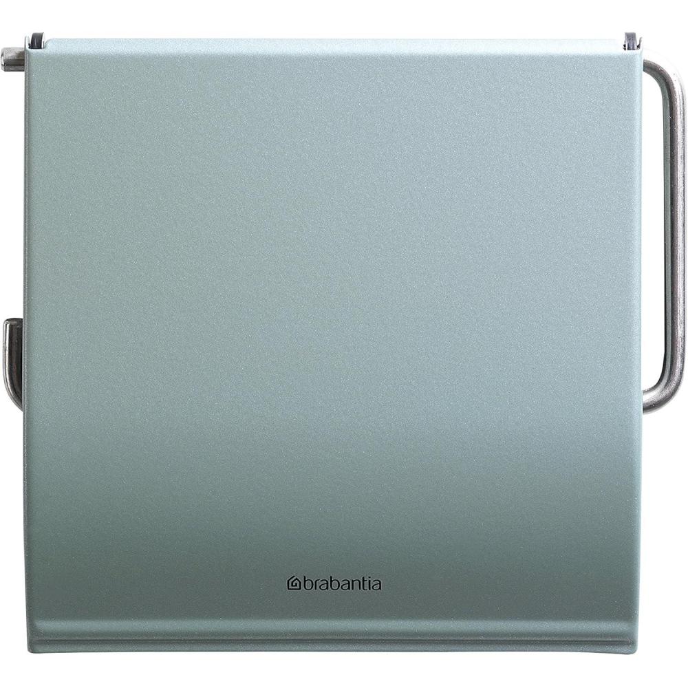 image:imageBrabantia Renew Toilet Roll Holder Brilliant Steel Left amp Right Handed Use DrillNoDrill Install RustFree Bathroom Paper DispenserGreen