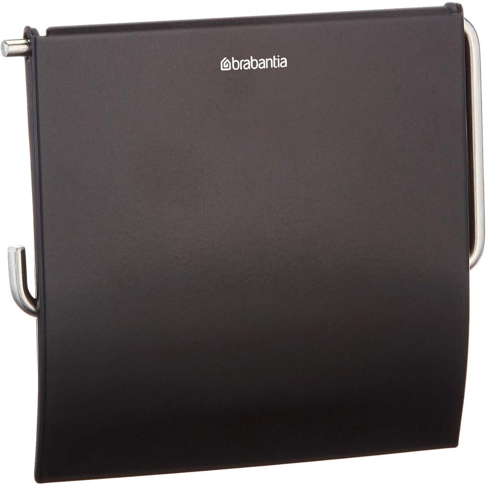 image:imageBrabantia Renew Toilet Roll Holder Brilliant Steel Left amp Right Handed Use DrillNoDrill Install RustFree Bathroom Paper DispenserMatt Black