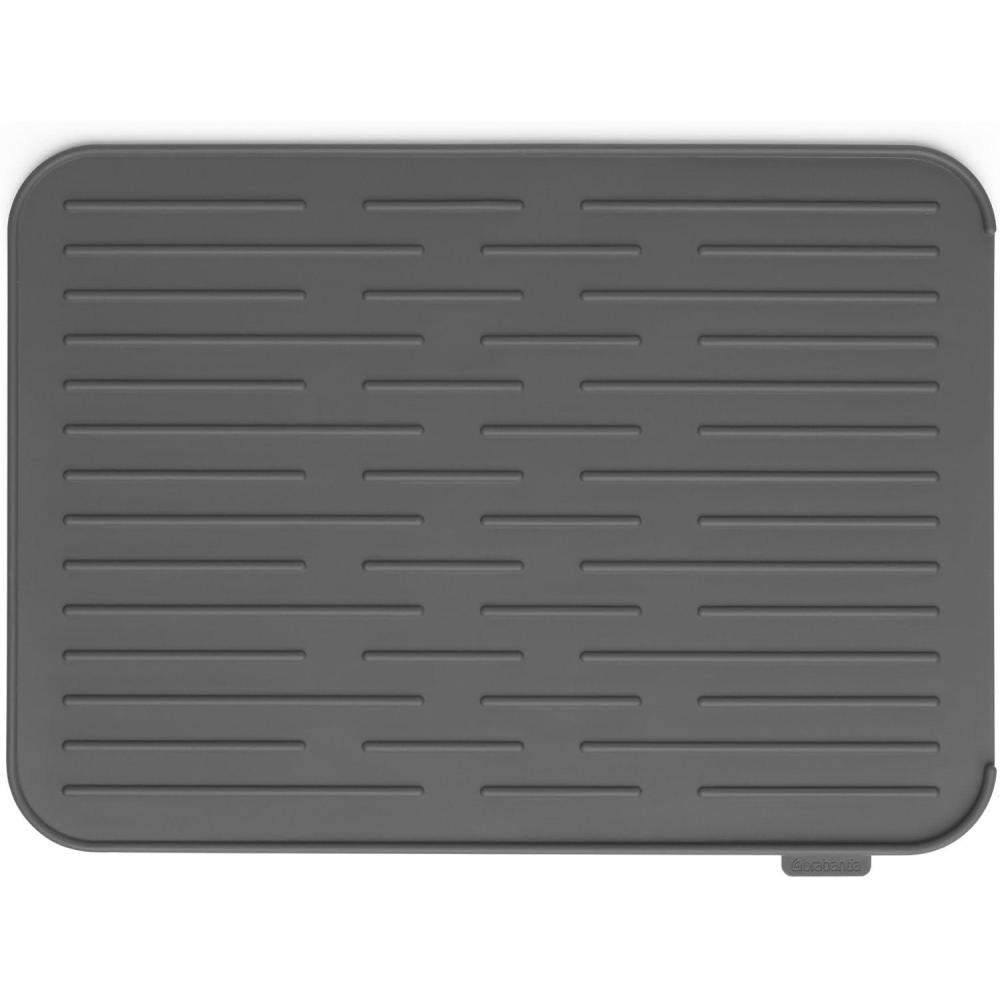 image:imageBrabantia Sinkside Silicone Dish Pot Drying Mat Jade Green Soft NonSlip Kitchen Counter Sink Top Drainer for DishwashingDark Gray