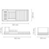 Brabantia Compact Dish Drying Draining Rack (Dark Gray) Plastic Easy-Clean Drip Tray & Removable Cutlery Basket(Light Gray)