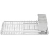 Brabantia Compact Dish Drying Draining Rack (Dark Gray) Plastic Easy-Clean Drip Tray & Removable Cutlery Basket(Light Gray)