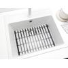 Brabantia Extendable Dish Drying Mat (Dark Gray) Silicone Washing Up Dish Draining Tray, Heat Resistant