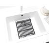 Brabantia Extendable Dish Drying Mat (Dark Gray) Silicone Washing Up Dish Draining Tray, Heat Resistant