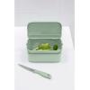Brabantia Food Waste Caddy (0.48 Gal/Dark Gray) Kitchen Leftovers Can with Stay-Open Lid & Stainless Steel Handle for Composting(Jade Green)