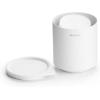 Brabantia MindSet Bathroom Storage Pot with Lid (Mineral Fresh White) Cue Tip, Cotton Pads, Jewellery Storage Organizer Holder for Washbasin or Cupboard