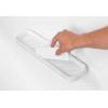 Brabantia MindSet Wall-Mounted Shower Shelf & Squeegee (Mineral Fresh White) Shower Soap, Shampoo Holder + Glass Cleaner (2.9 x 16.5 x 3.5)(Mineral Fresh White)