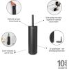 Brabantia Mindset Toilet Brush & Holder (Mineral Infinite Gray) Bristle Brush Toilet Bowl Cleaner, Wall Mountable, Discrete Holder, Removable Inner Holder (LWH: 3.8 x 4.3 x 16.5)