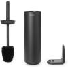 Brabantia Mindset Toilet Brush & Holder (Mineral Infinite Gray) Bristle Brush Toilet Bowl Cleaner, Wall Mountable, Discrete Holder, Removable Inner Holder (LWH: 3.8 x 4.3 x 16.5)