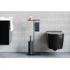 Brabantia Mindset Toilet Butler | Mineral Fresh White | Freestanding All-in-One Bathroom Accessory Set | Toilet Paper Holder Stand, Integrated Shelf & Toilet Brush & Holder | Bathroom Phone Holder(Mineral Infinite Gray)