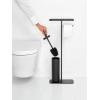 Brabantia Mindset Toilet Butler | Mineral Fresh White | Freestanding All-in-One Bathroom Accessory Set | Toilet Paper Holder Stand, Integrated Shelf & Toilet Brush & Holder | Bathroom Phone Holder(Mineral Infinite Gray)