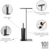 Brabantia Mindset Toilet Butler | Mineral Fresh White | Freestanding All-in-One Bathroom Accessory Set | Toilet Paper Holder Stand, Integrated Shelf & Toilet Brush & Holder | Bathroom Phone Holder(Mineral Infinite Gray)