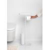 Brabantia Mindset Toilet Butler | Mineral Fresh White | Freestanding All-in-One Bathroom Accessory Set | Toilet Paper Holder Stand, Integrated Shelf & Toilet Brush & Holder | Bathroom Phone Holder(Mineral Fresh White)