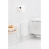 Brabantia Mindset Toilet Roll Dispenser (Mineral Fresh White) Anti-Rust, Discreet Bathroom Tissue Holder, 2 Spare Rolls (Ø 5.37″) Wall-Mountable Tidy Storage
