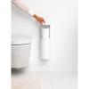 Brabantia Mindset Toilet Roll Dispenser (Mineral Fresh White) Anti-Rust, Discreet Bathroom Tissue Holder, 2 Spare Rolls (Ø 5.37″) Wall-Mountable Tidy Storage
